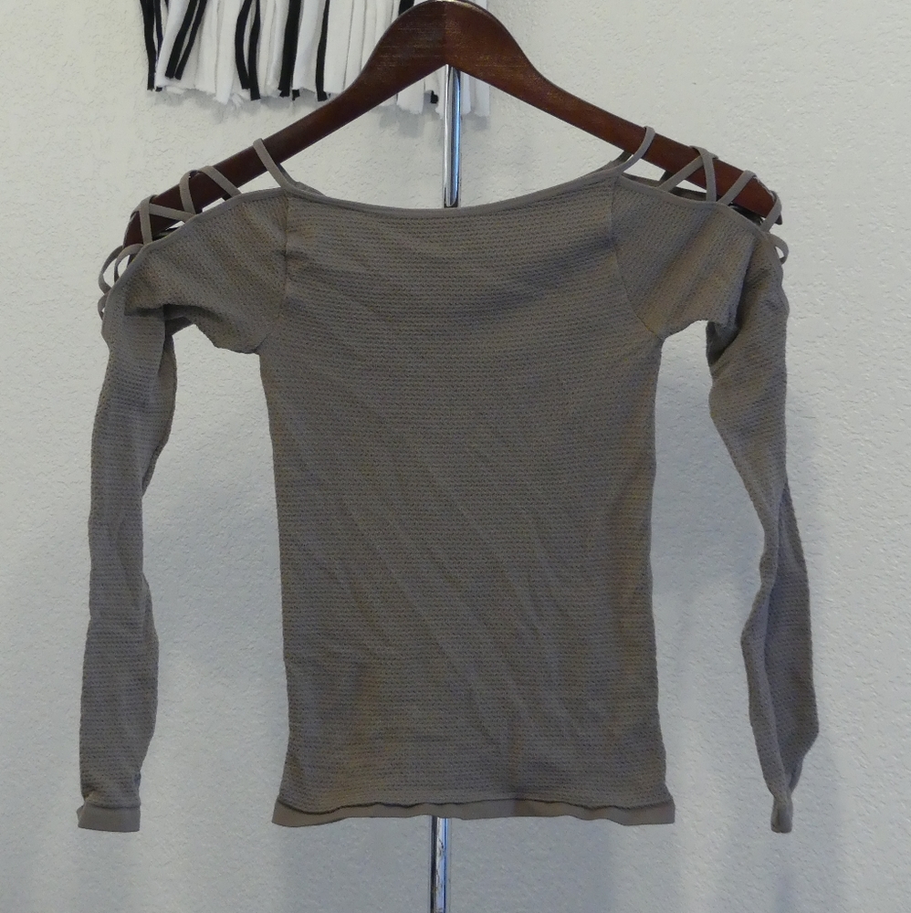 Free people top with details on shoulder